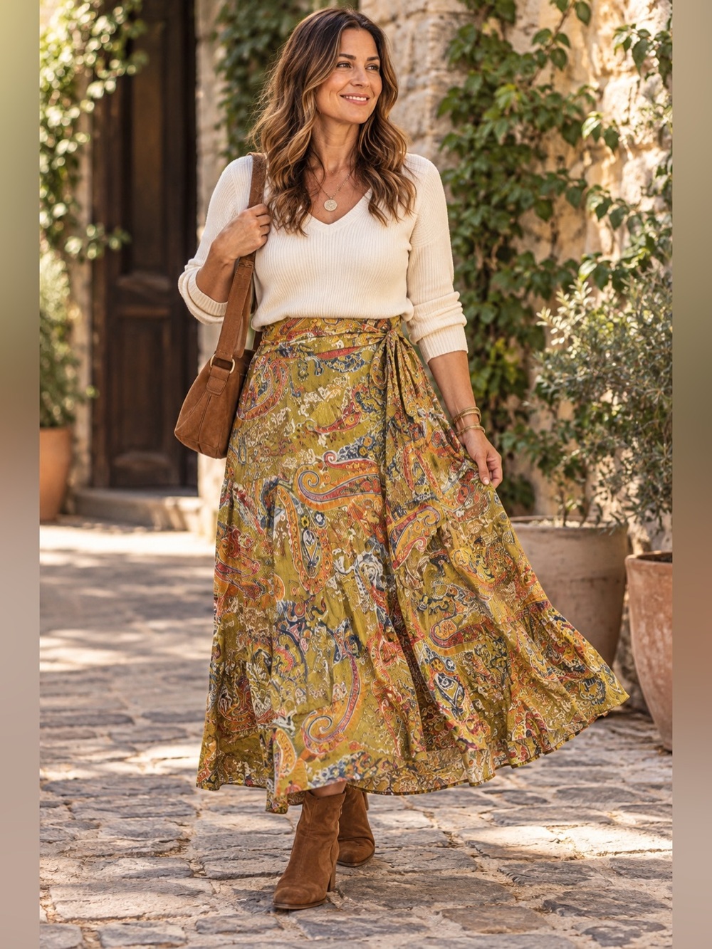Fat face Women’s Skirt - Size 16 - Gorgeous Paisley Print - Boho Whimsy